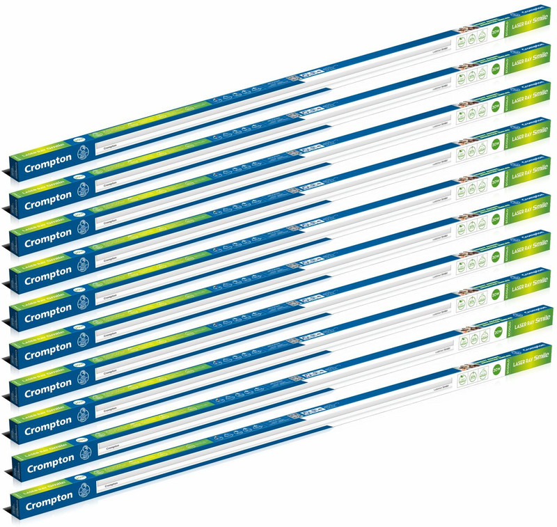 Crompton Laser Ray Smile 20W 20 W 121 cm Tube Light(White, Pack of 10)