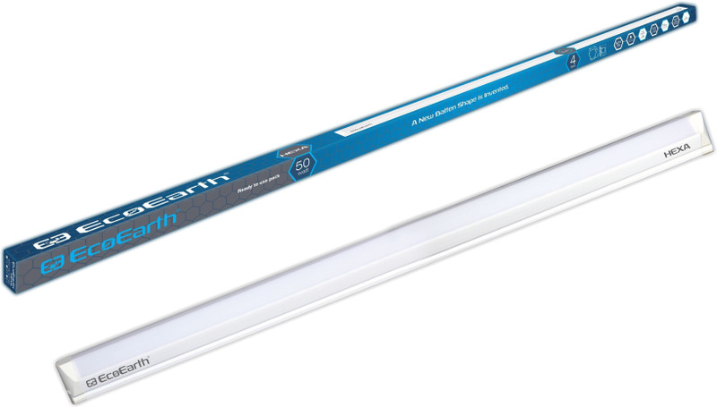 ECOEARTH Hexa Led Wall Batten Tube light |50W| Cool White |Pack of 1 50 W 62 cm Tube Light(White)