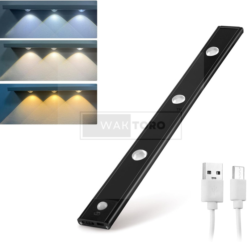 WAKTORO 40cm Motion Sensor Under Cabinet LED 5 W 40 cm Tube Light(Multicolor)