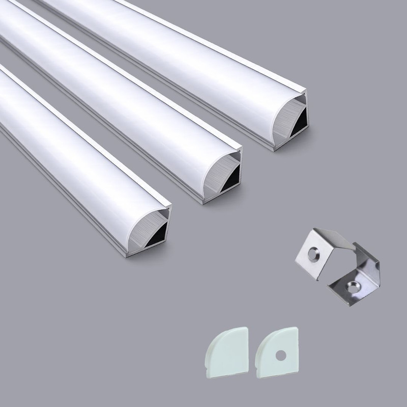 JP TECH HUB 16x16 corner aliminium profile channel Without Led Pack of 3 0 W 0.6 cm Tube Light(White, Pack of 3)