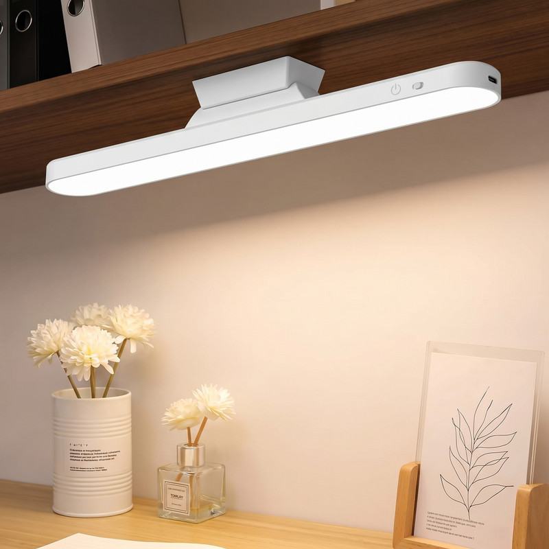 Orrda Desk Light,USB Rechargeable Magnetic Cabinet Lamp with 3-Color Dimmable Modes 10 W 3.5 cm Tube Light(Multicolor)