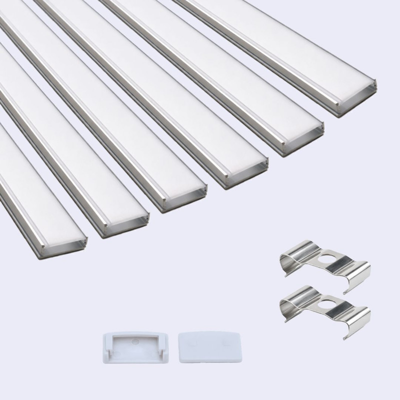 JP TECH HUB Aluminum LED Profile Channel 1M Without Led Strip Straight Linear 0 W 1.6 cm Tube Light(White)