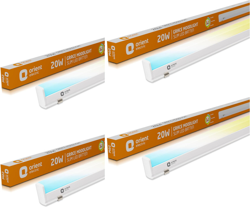 Orient Electric 3 in 1 Colour Moodlight Batten Straight Linear LED 20 W 110 cm Tube Light(White, Pack of 2)