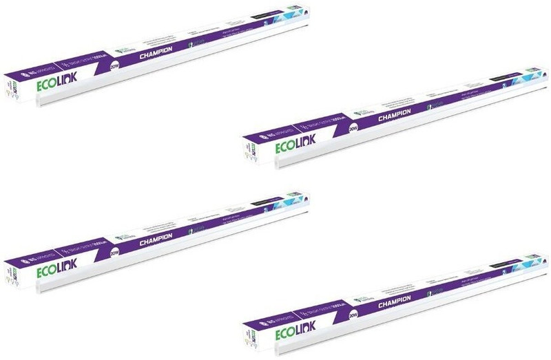 EcoLink EcoLink Champion Compact 4-ft Batten for Living Room & Bedroom 20 W 110.3 cm Tube Light(White, Pack of 4)