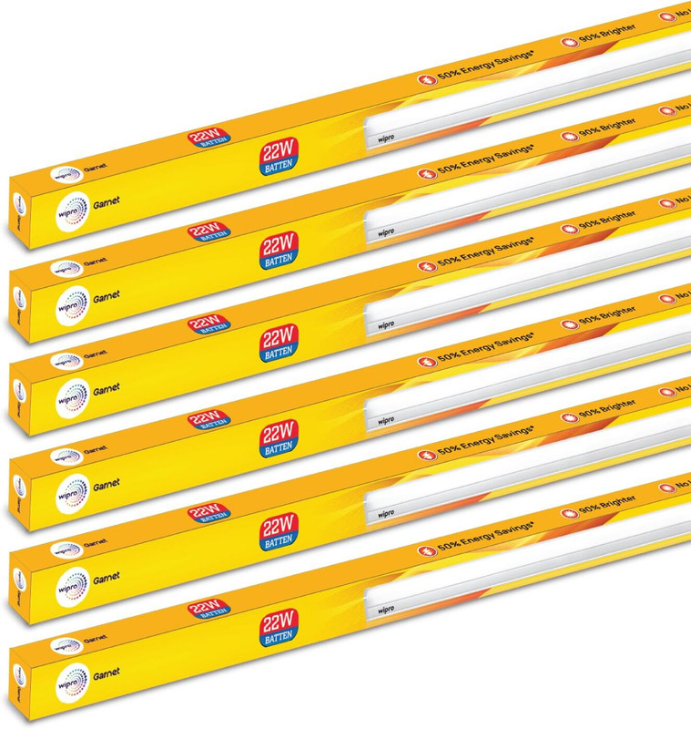 Wipro 22 W 113 cm Tube Light(White, Pack of 5)
