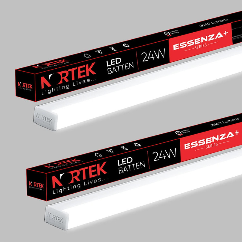 Nortek Essenza+ 24 Watt Tube Light LED Cool White 6500K 24 W 50 cm Tube Light(White, Pack of 2)