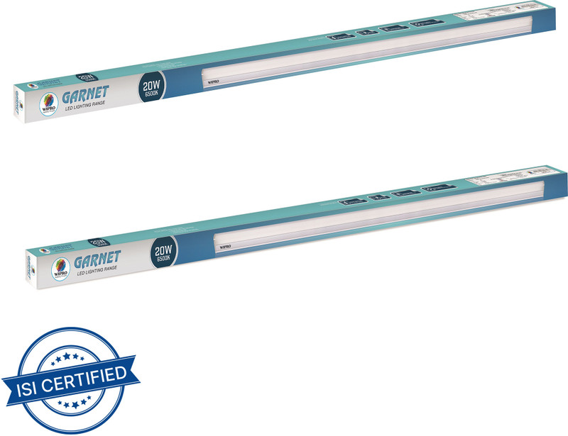 Wipro Garnet 4 Feet 20Watt LED Tube Batten 20 W 113.6 cm Tube Light(White, Pack of 2)