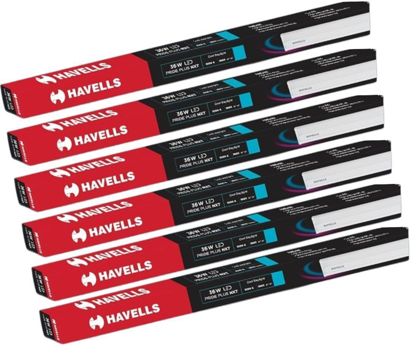 HAVELLS Pride Plus NXT 36 W 110 cm Tube Light(White, Pack of 6)