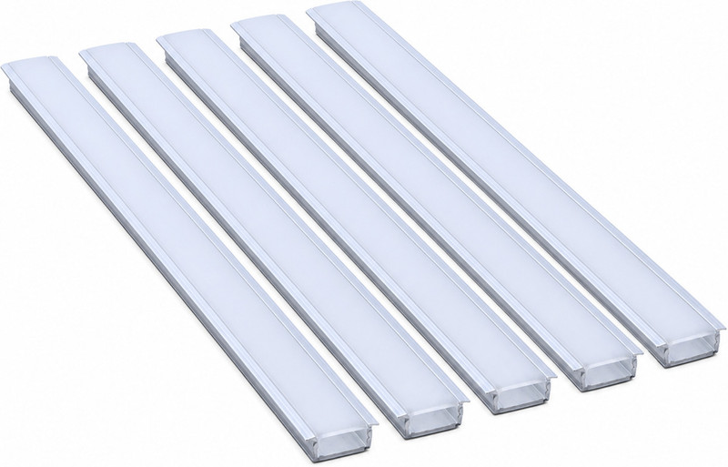 ABAJ Rectangular Conciled 1M Profile Channels Without LED Straight Linear (18x6mm) 0 W 1 cm Tube Light(White, Pack of 3)