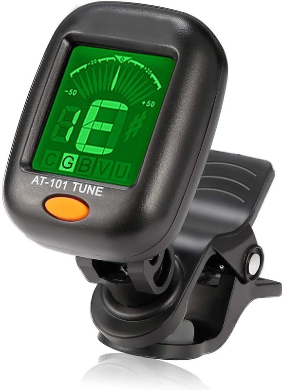 SOUVENIR Guitar Clip Tuner, 360-Degree Rotating Electronic Digital Tuner For Acoustic And Electric Guitars, Bass, Violin Mandolin, Banjo, High-Precision Calibration Automatic Digital Tuner(Chromatic: Yes, Black)