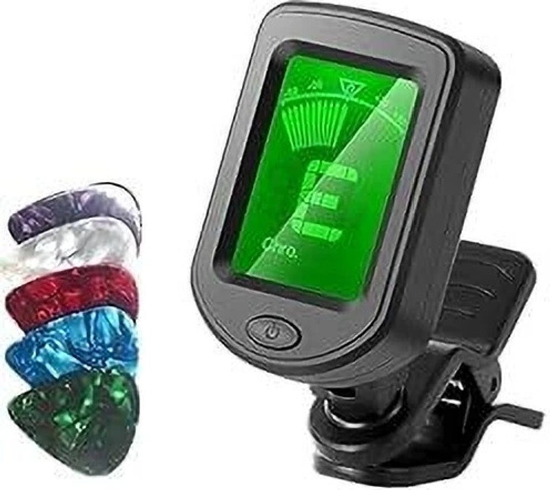Urban Infotech Guitar Tuner for Acoustic Guitar Violin Ukulele Tuner with Picks Automatic Digital Tuner(Chromatic: Yes, Black)