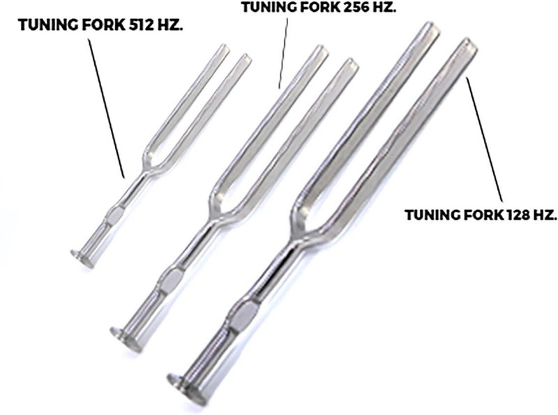 Bos Medicare Surgical 128Hz Stainless Steel Medical Tuning Fork for Neurological & Sensory Testing Tuning Fork(512 Hz, 256 Hz, 128 Hz)