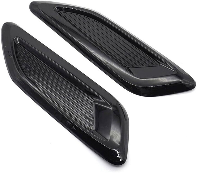Auto MT Car Bonnet Scoop Engine Hood Air Vent with Adhesive Tape Car Decor Stylish Black Turbo Charger
