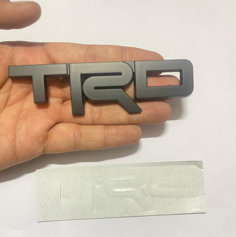Auto MT TRD SMALL BLACK STICKER (12.5 x 3.4Cm) Car Metal Emblem Premium Sport-Logo Turbo Charger