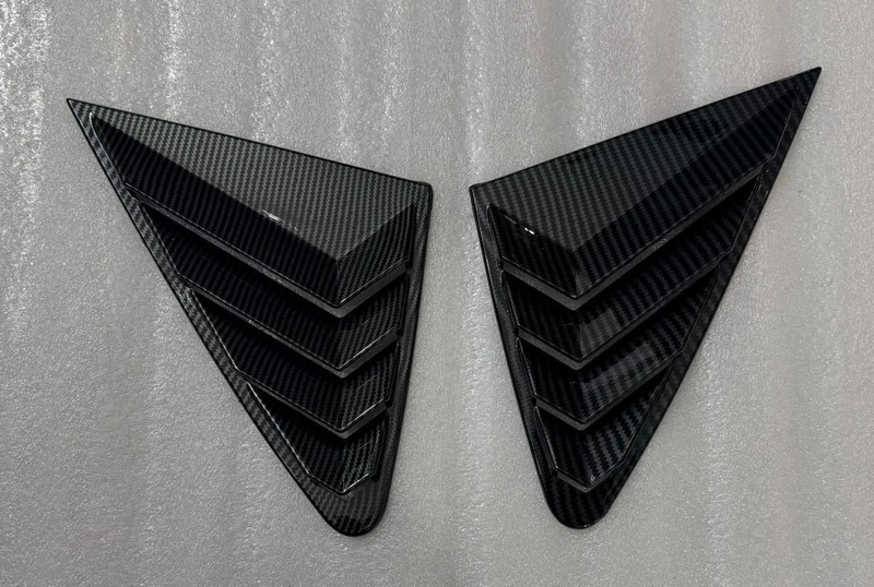 Auto MT CARBON Virtus Side Window Louvers,Light Weight Window Shutter Car Side ABS Turbo Charger