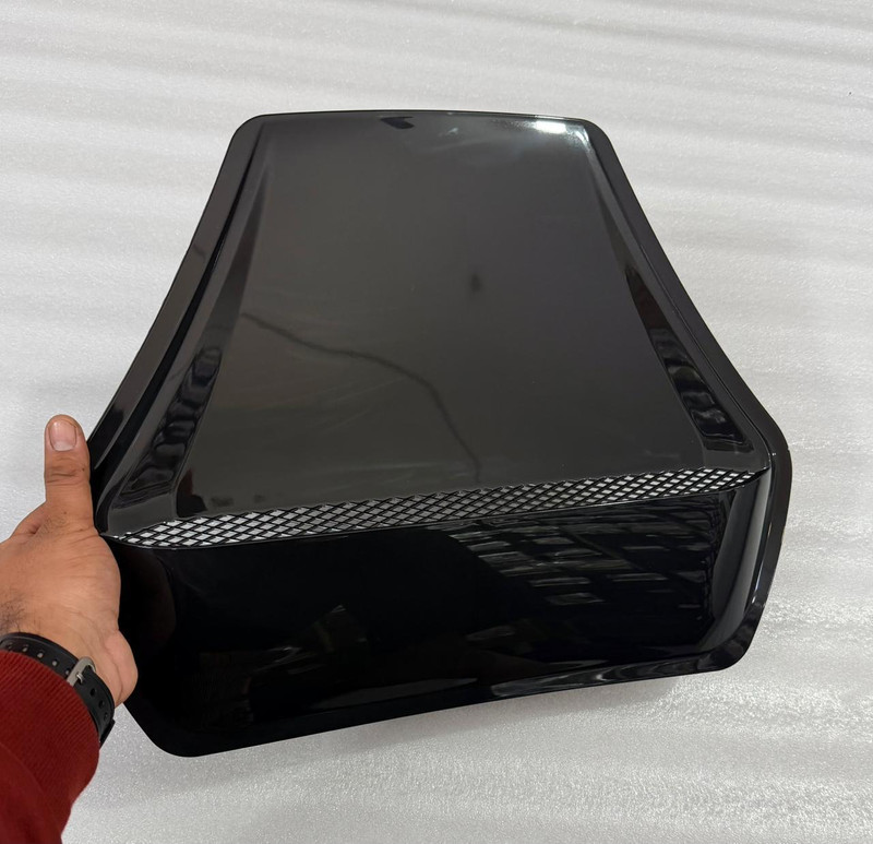 Auto MT Universal Bonnet Scoop 47cmX35cm Real Air Intake Hood Vent Stylish Black Car Flywheel