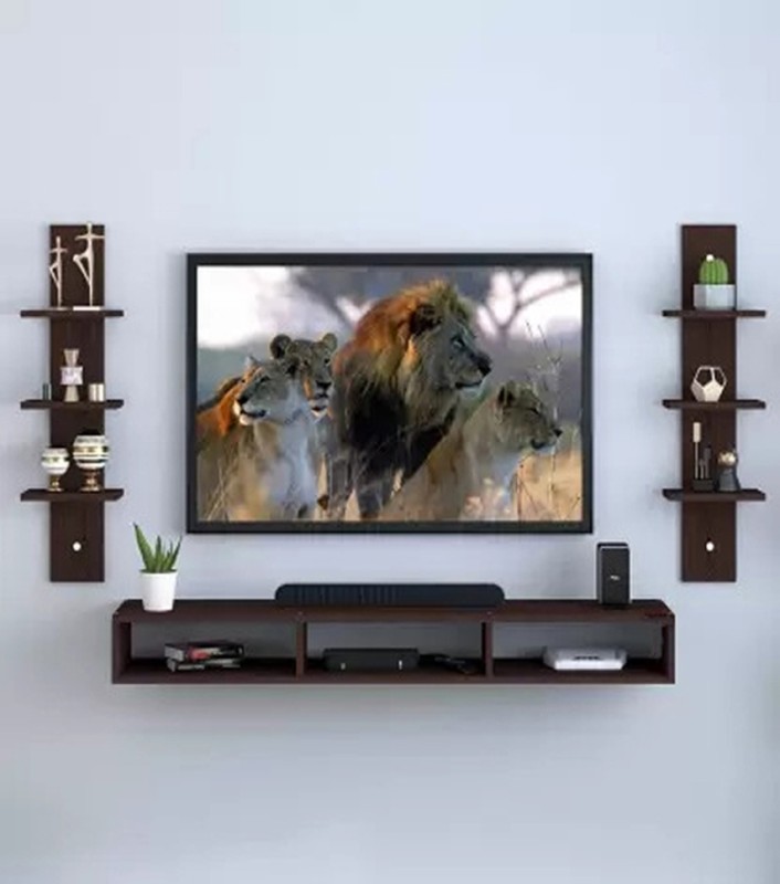 home design mart TV55677766544 Engineered Wood TV Entertainment Unit(Finish Color - Brown, DIY(Do-It-Yourself))