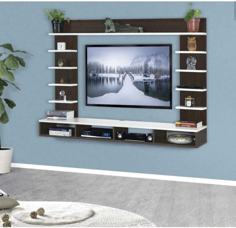 Bandana furnitures TV unit Solid Wood TV Entertainment Unit(Finish Color - Brown, DIY(Do-It-Yourself))