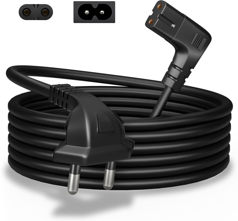 TIZOQ TV-out Cable Power Cord TV Out Cable Wire for PC, LED TV, Printer, PS, Camera, Tape Recorder(Black, For TV, 1.5 m)