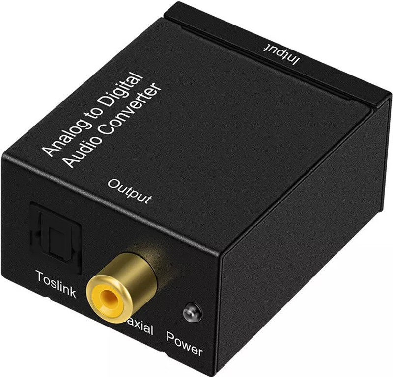 VOOCME TV-out Cable Analog to Digital Audio Converter Optical Coaxial Cables RCA Toslink Audio Sound(Black, For TV)