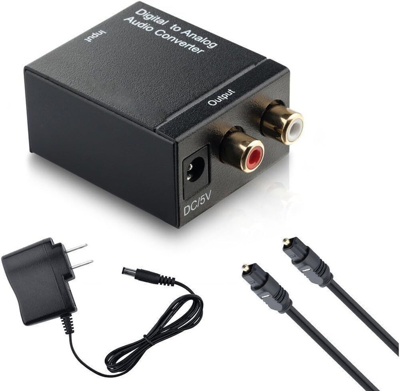 JAMUS  TV-out Cable Digital to analog audio converter with optical cable(Black, For TV, 1.5 m)
