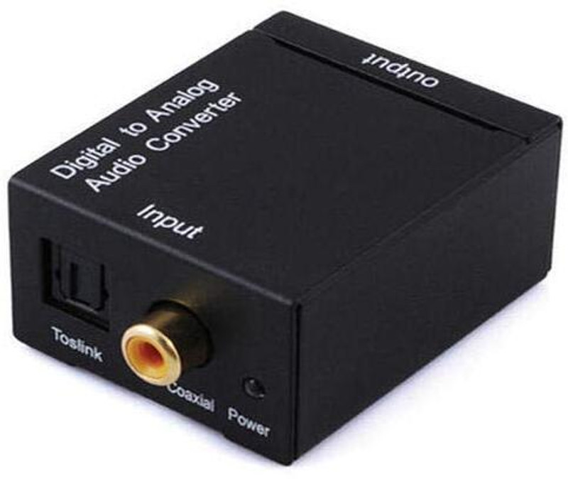 ZubyDuby  TV-out Cable Audio Digital Optical, toslink, SPDIF to Analog Stereo Out Audio Converter(Digital To Analog Converter (3.5mm) (Digital To Analog Converter (3.5mm) Black, For TV, 1 m)