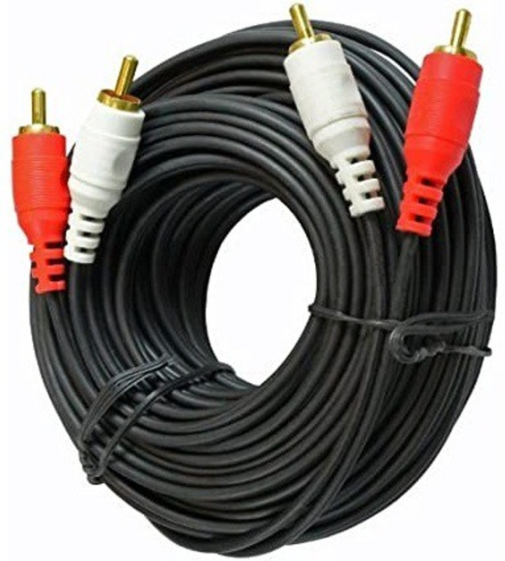 Etake  TV-out Cable 5 Meter 2 RCA Male to 2 RCA Male RCA Cables AV Input Adapter Extension Cord(Black, For TV)