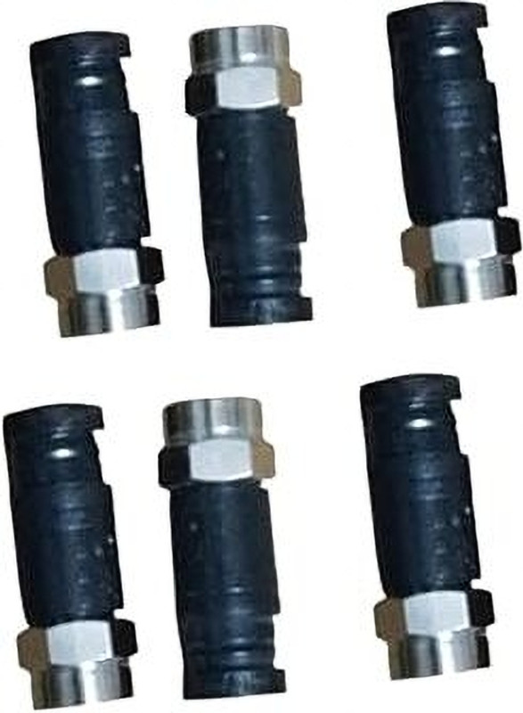 Rahulelectronic TV-out Cable (Pack of 6)RG6 Connector for DTH, Antena(Black, For TV)