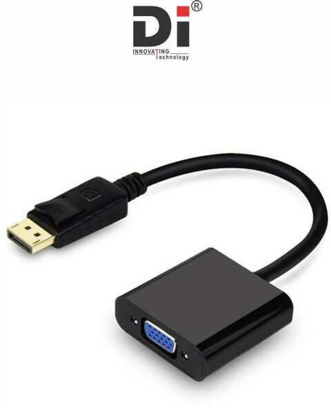 Di TV-out Cable Dp To Vga Converter Adapter | Full Hd 1080p |(Black, For Computer)