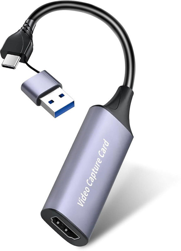 Sancy  TV-out Cable USB 3.0/Type C Video Capture Card 1080P 4K HDMI-Compatible Video(Black, For Computer, 0.3 m)