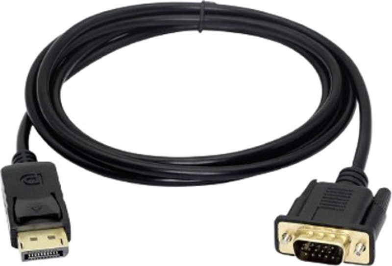 Di  TV-out Cable Dp To Vga Cable 1.8m(Black, For Projector, 1.8 m)