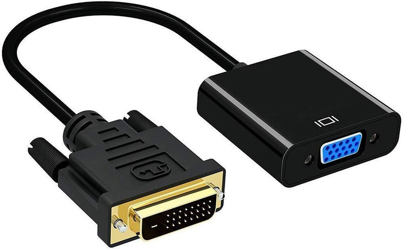 Tobo  TV-out Cable DVI-VGA Adapter Cable 24 +1 Pin Male to VGA Female Video Converter. TD-225TC(Black, For Computer)