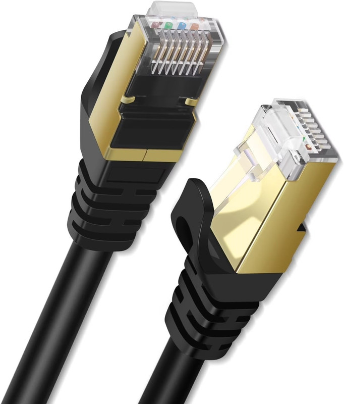 OG X NEXSA TV-out Cable 3M Cat7 Ethernet Cable Heavy Duty 10Gbps Network Cable UV Resistant S/FTP(Black, For Computer)