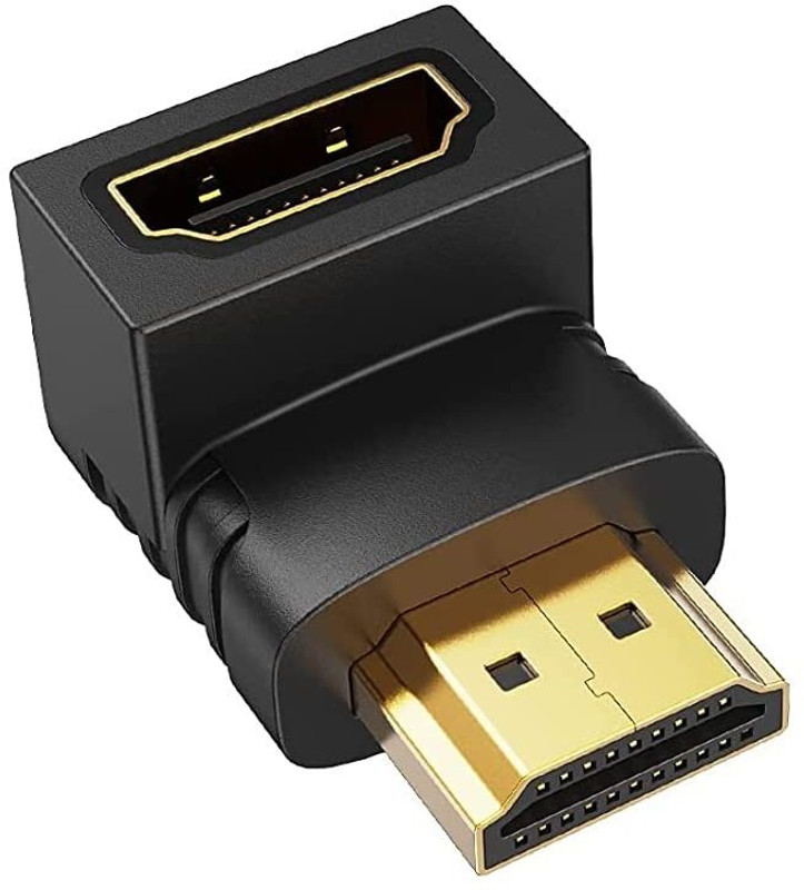 Sage  TV-out Cable L SHAPE 90 DEGREE HDMI Male To Female Gold-Plated Connector(Black, For TV)