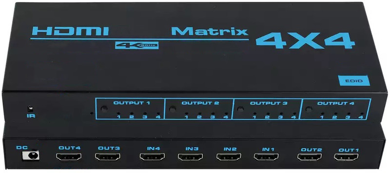 microware 4X4 HDMI Matrix Support 4K 3D and EDID Setting 32 inch Blu-ray Player(Black)