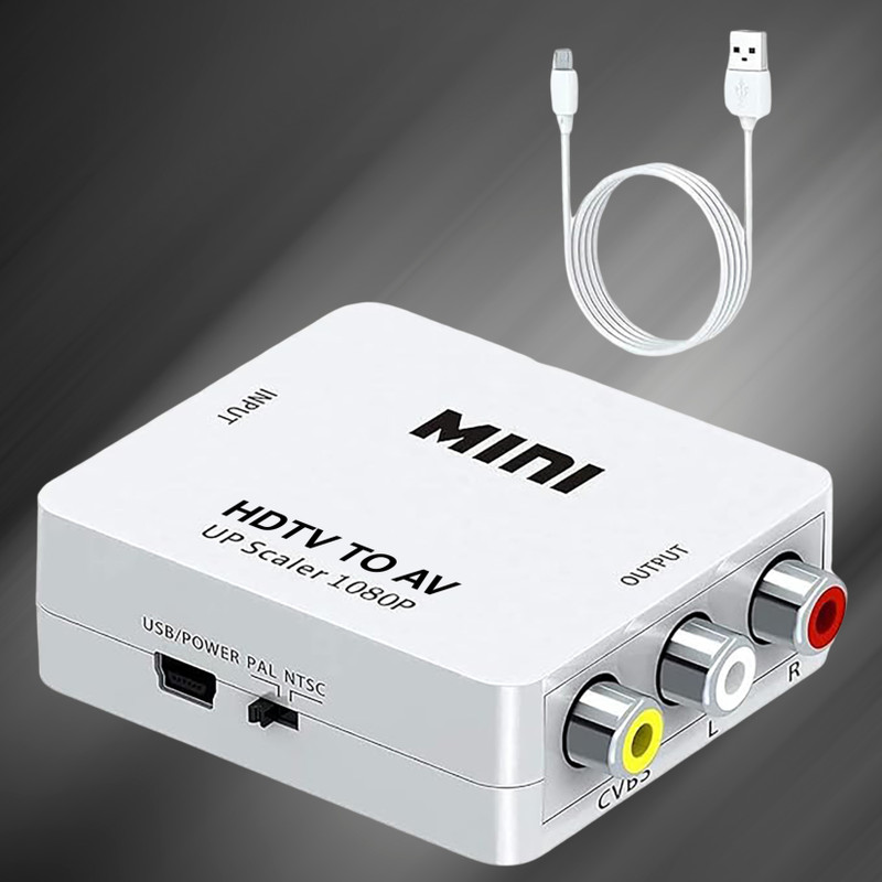 TrustEdge  TV-out Cable MINI HDMI2AV UP Scaler 1080P HD Video(White, For TV)