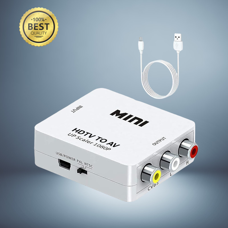 SDMINITEK  TV-out Cable HDMI to AV Converter With HDMI2AV 1080P Adapter Connector(White, For TV)