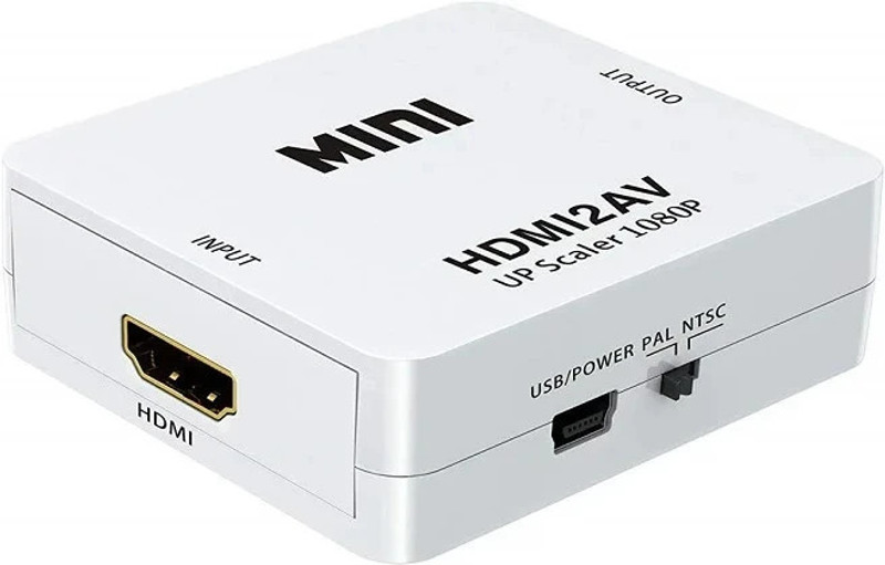TrustEdge TV-out Cable HDMI to AV Converter With HDMI2AV 1080P Adapter Connector(Dark White, For TV)