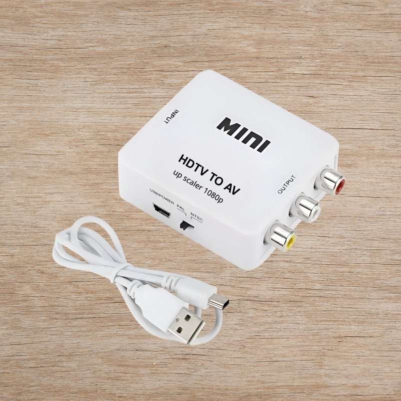 SDMINITEK  TV-out Cable HDMI to AV 3 RCA CVBS Composite Video Audio Converter Adapter 1080P(White, For TV)