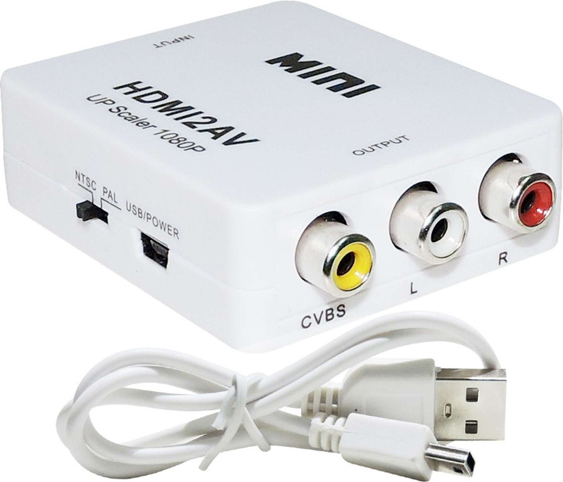 SDMINITEK TV-out Cable HDMI to RCA Video Converter | Full HD 1080p | For Gaming, TV, Monitor, Projector(White, For TV, 0.5 m)