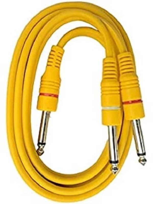 PAC  TV-out Cable TV-out Cable Dual Mono 6.35 mm P38 Male to 1 Mono 6.35 mm P38 Male cabel(Yellow, For TV, 1.8 m)