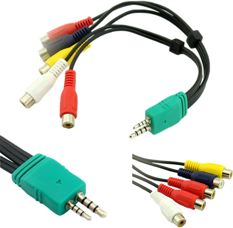 Adhvik TV-out Cable HHCC0011-01 Samsung LED TV CBF Signal AV Component Adapter Cable(Multicolor, For TV, 0.5 m)