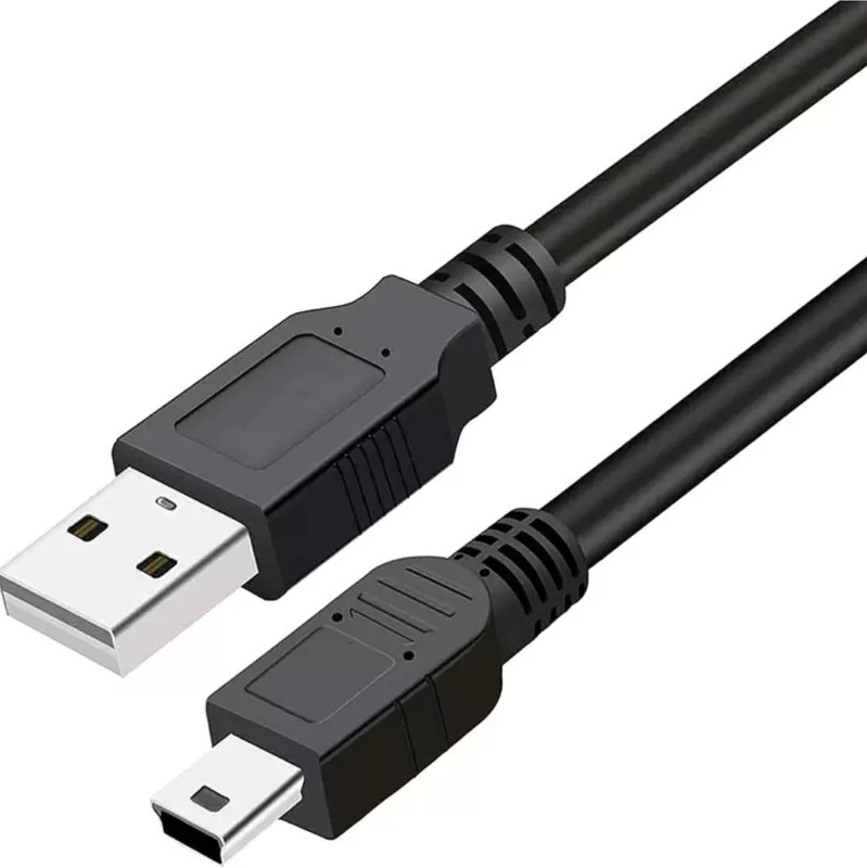 TECHON  TV-out Cable Micro USB Cable 2 A 1.5 m 2.0 A to Mini 5 pin B for External HDDS/Charging(Black, For Computer, 1.58 m)