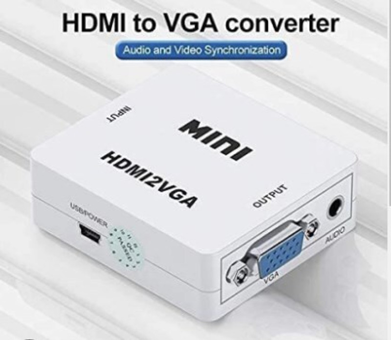 MITHEETECK  TV-out Cable HDMI to VGA Mini(White, For Computer)