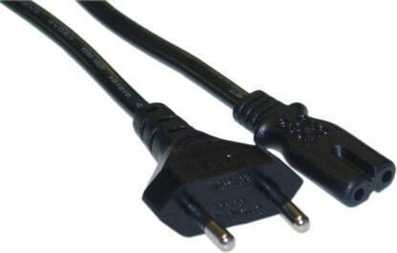 GoodsBazaar  TV-out Cable TV-out Cable 2 Pin Power Cable Cord - Laptop adapter/Camera/Printer/Adapter(Black, For Laptop)