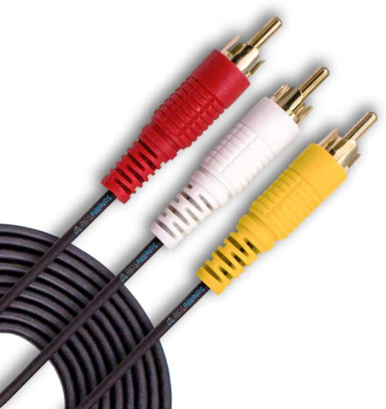 TM&W TV-out Cable 3 RCA - 3 RCA Composite Audio Video AV Cable TV, For Tv Setup Box.(Multicolor, For TV)