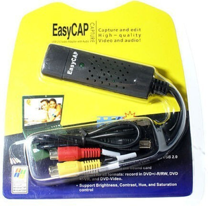 EASYCAP TV-out Cable GD2355(Black, For Laptop)