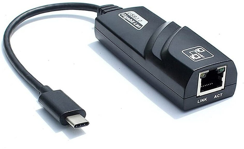 PC Max USB-C to Ethernet Adapter, USB Thunderbolt 3/Type-C to RJ45 Gigabit LAN Adapter Wired Ethernet Lan Adapter compatible with Linux, Mac, Ubuntu, Windows(1000 Mbps)