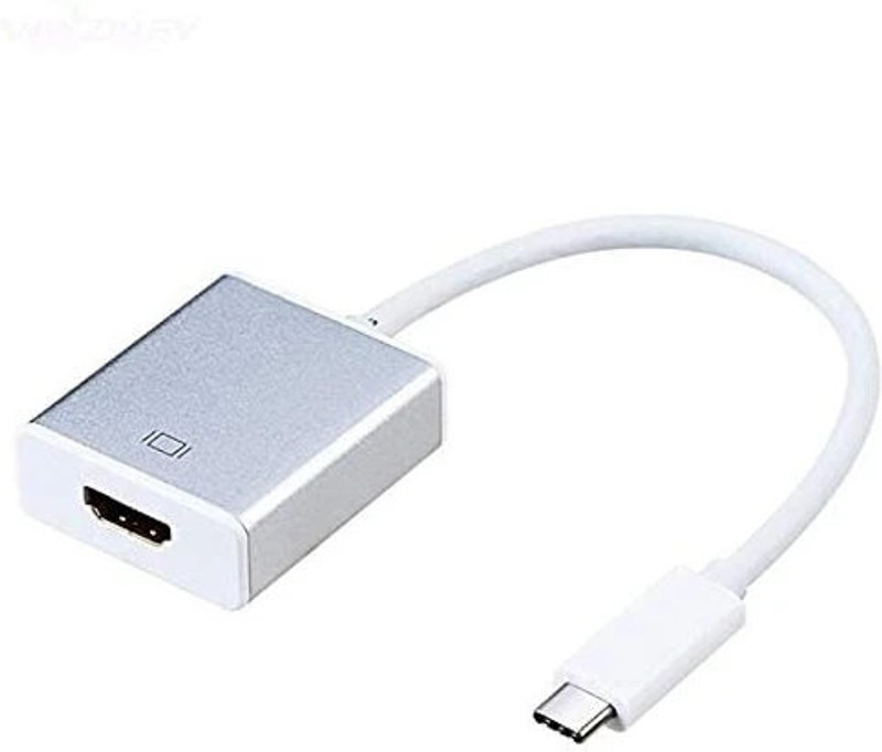 TERABYTE  TV-out Cable USB Type C to HDMI-Adapter(Silver, For Laptop, 0.3 m)