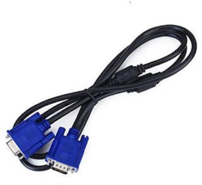 TECHON  TV-out Cable tft vga cable 1.5 mtr(Black, For Computer, 1.5 m)